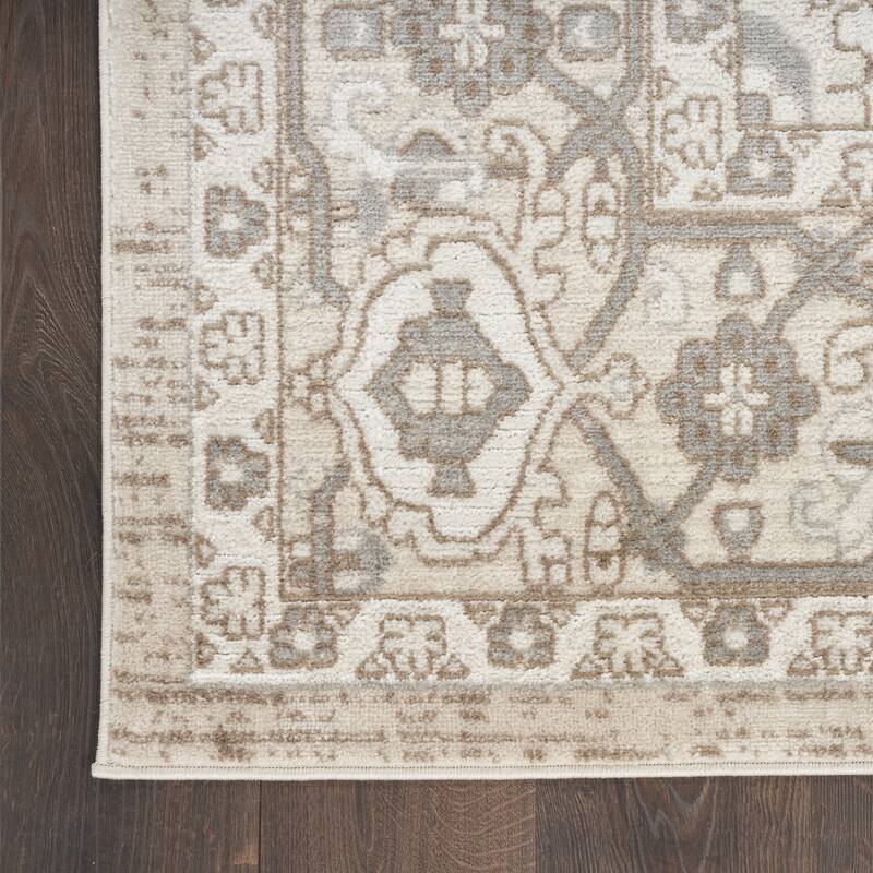 Power Loomed Distressed Traditional Area Rug