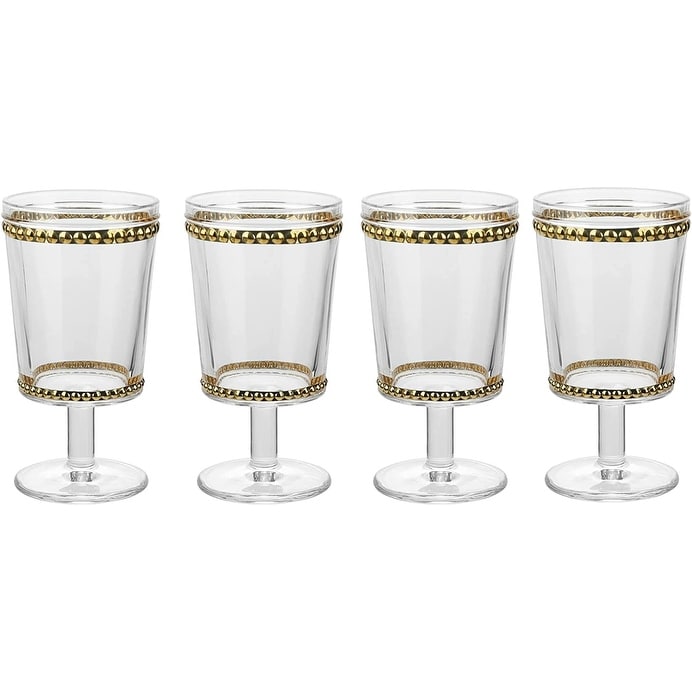 Colored Wine Glasses Set of 6 - Square Wine Glasses with Stem and