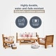 preview thumbnail 13 of 31, Cambridge Casual Logan 5-Piece Teak Patio Conversation Set with Sunbrella Cushion