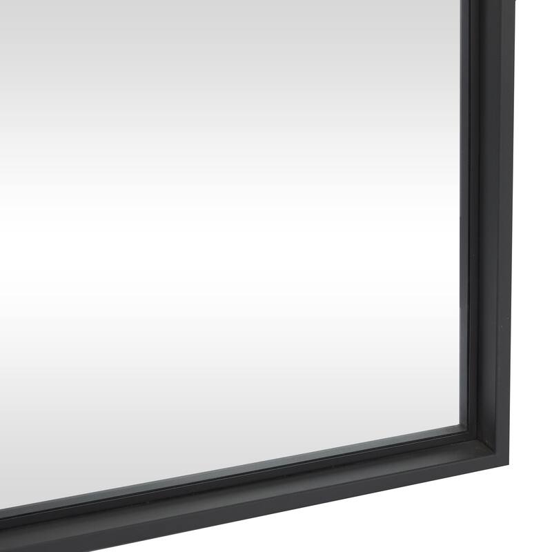 Metal Tall Floor Mirror - Black - Roche River Decor