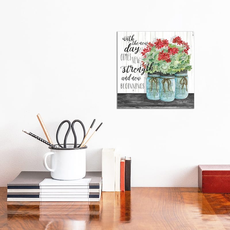 iCanvas "Blue Jars - New Beginnings" by Cindy Jacobs Canvas Print - 12x12x0.75