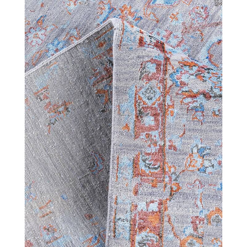 Ikat One-of-a-Kind Hand-Knotted Area Rug - Gray, 8' 2" x 10' 0" - 8' 2" x 10' 0"