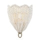 preview thumbnail 1 of 4, Uttermost Biddeford 1 Light White Beaded Sconce - 10"W x 6"D x 14"H