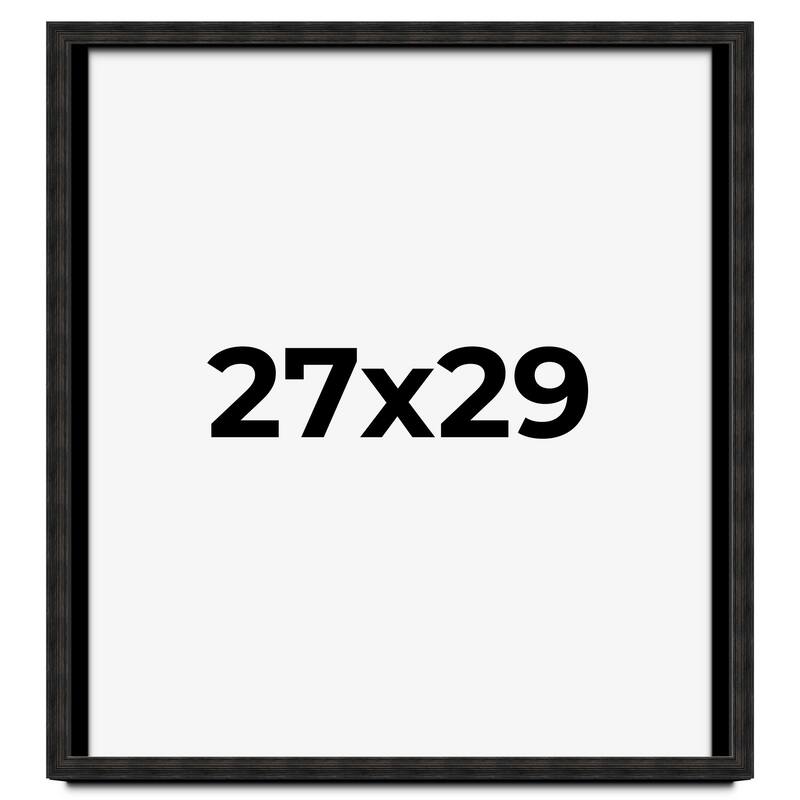 27x29 Shadow Box Black Rustic Barnwood Display Frame | 1.125 Inch