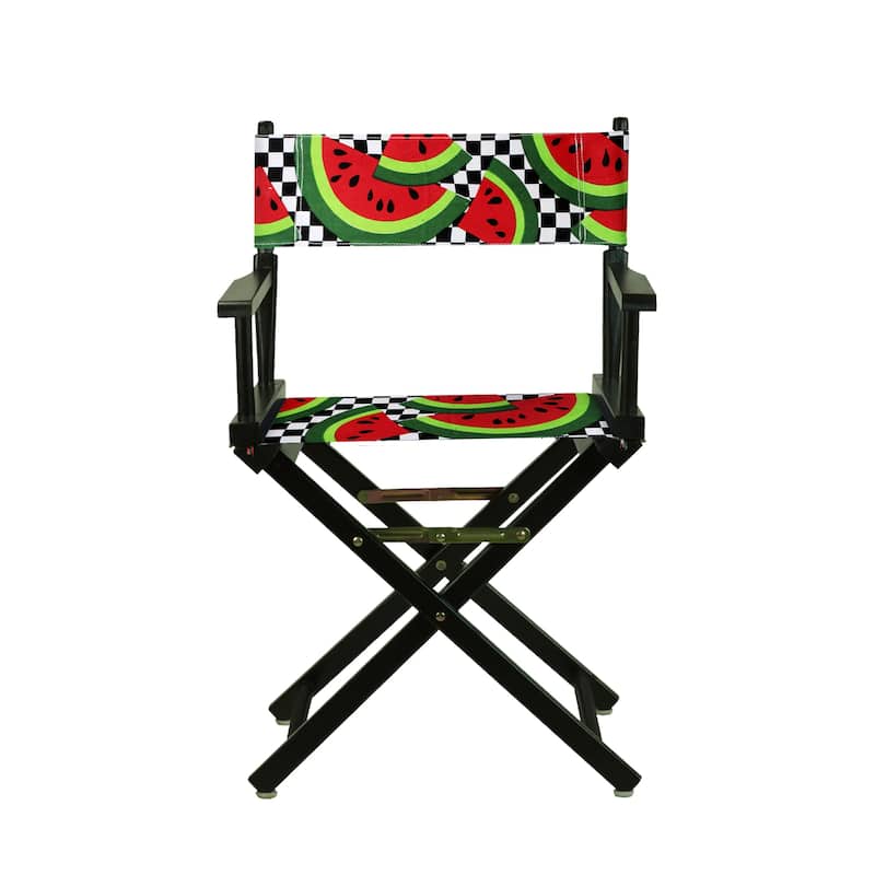 18" Director's Chair Black Frame-Watermelon Slices - 21.75"W x 17"D x 33.75"H