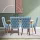 preview thumbnail 24 of 39, KATA Velvet Upholstered Wingback Dining Chairs Set of 2