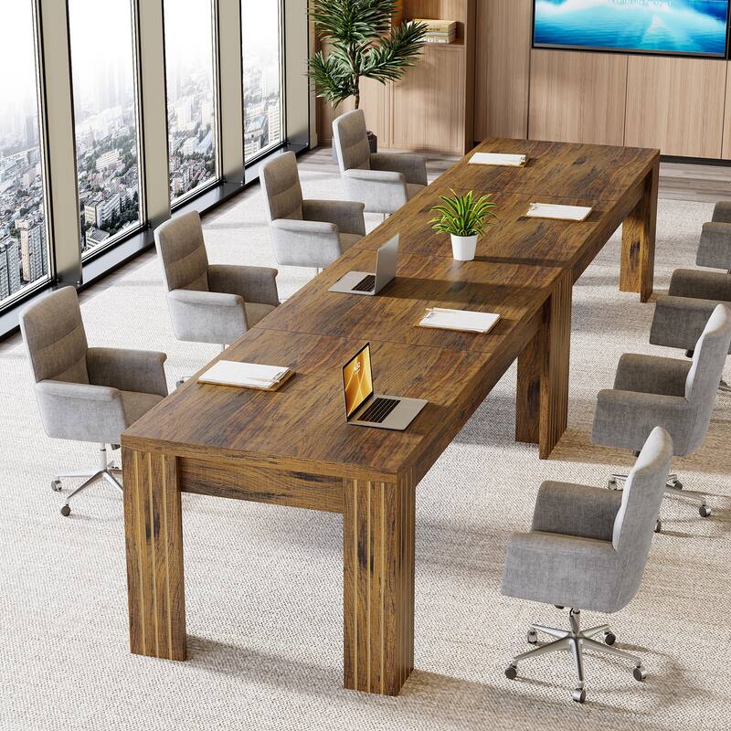 6.5 ft Rectangular Conference Table for 6-8 People - 78.74" W x 27.56" D x 29.53" H