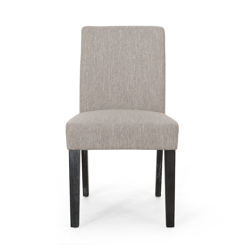 Armless Upholstered Dining Chairs Set of 2, Modern Fabric Side Chair with Tapered Legs Kitchen Dining Chairs