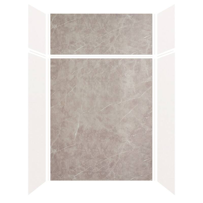 Transolid Expressions 60-in X 32-in X 96-in Glue to Wall Shower Kit - 32" x 60" x 96" - 32" x 60" x 96"