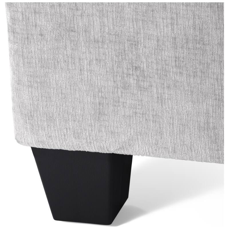 Lucca Chenille Upholstered Single Sofa Chair with Ottoman