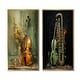 preview thumbnail 12 of 10, Designart "Bassoon Beauty Opulent Olive" Music Framed Art Set Of 2 - Traditional Wall Art Set Green Wall Decor 2 Pieces