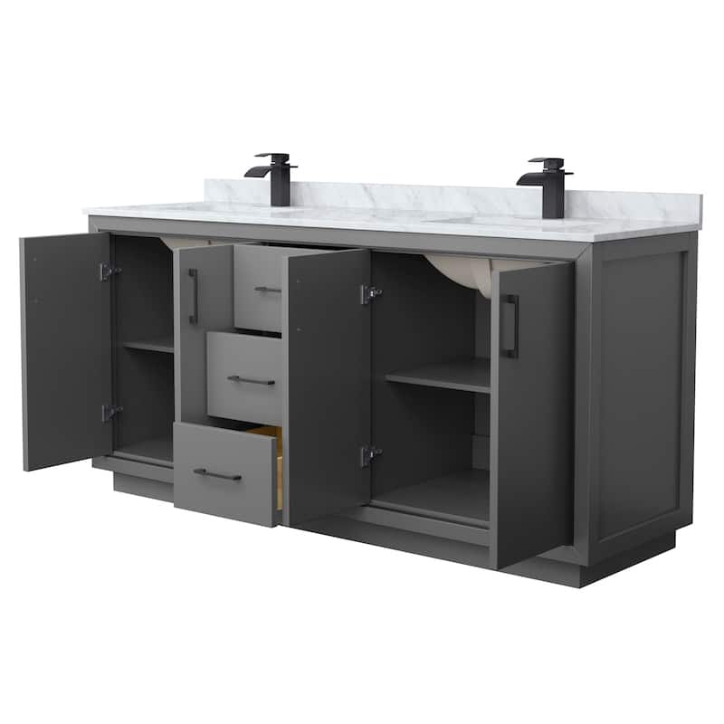 Wyndham Collection WCF1111-72D-NAT-MXX Icon 72" Free Standing Double