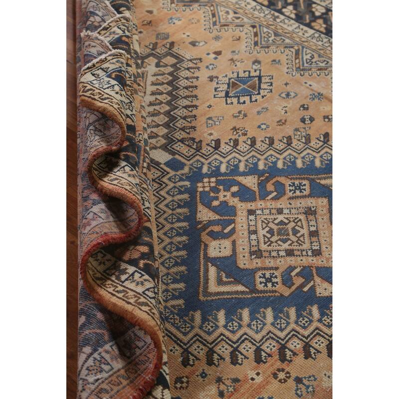 Tribal Bakhtiari Persian Vintage Area Rug Handmade Wool Carpet - 6'7"x 9'10"