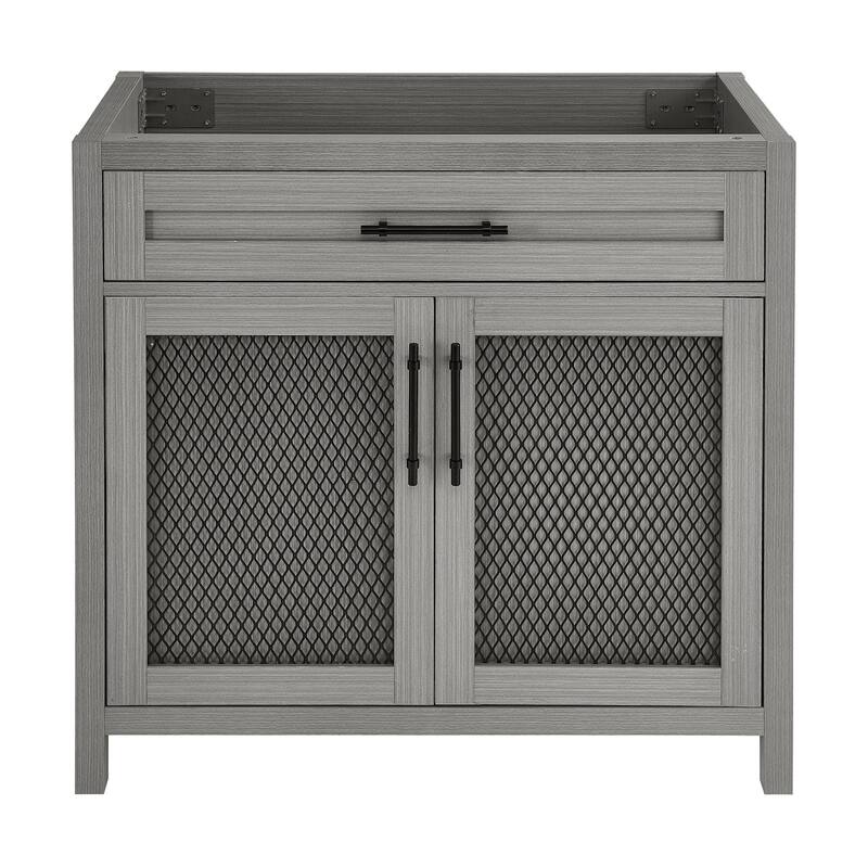 Swiss Madison SM-BV422-C Calice 20" Single Free Standing Vanity - Carbon Grey - Steel Finish