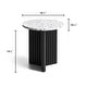 preview thumbnail 8 of 9, Marble-look Top Round Side Table Pedestal End Table