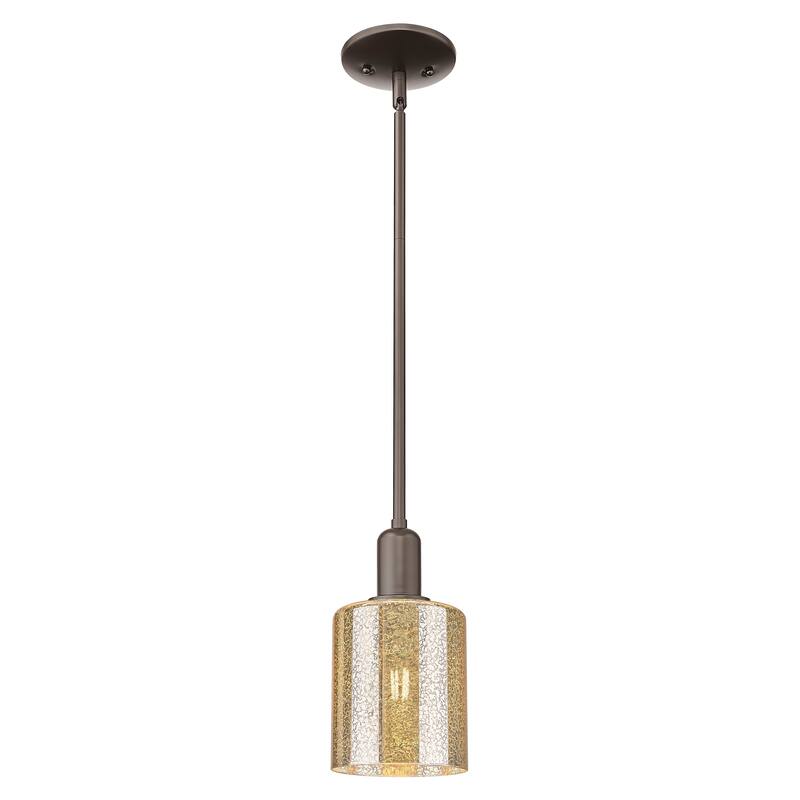 Innovations Lighting Endless Possibilities Arcadia - Cobbleskill - 1 Light 5" Stem Hung Mini Pendant - Mercury/Oil Rubbed Bronze