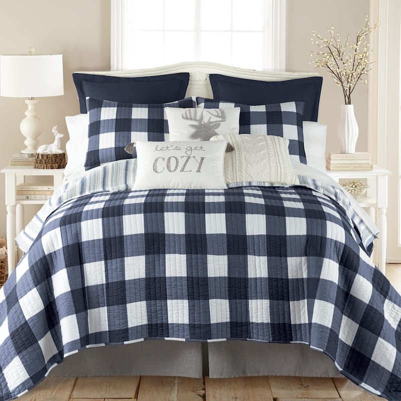 Camden Navy Full/Queen Quilt Set - Levtex Home - Twin - Twin XL