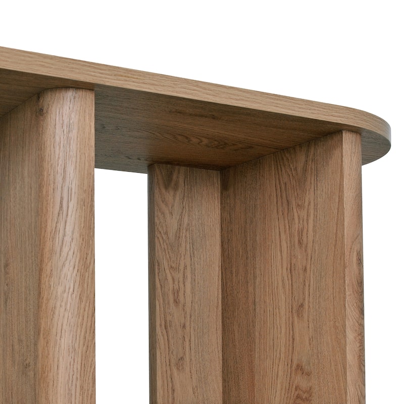 Studio London Low and Tall Oak Wood Effect Bookcase with Compact 2-Shelf Design