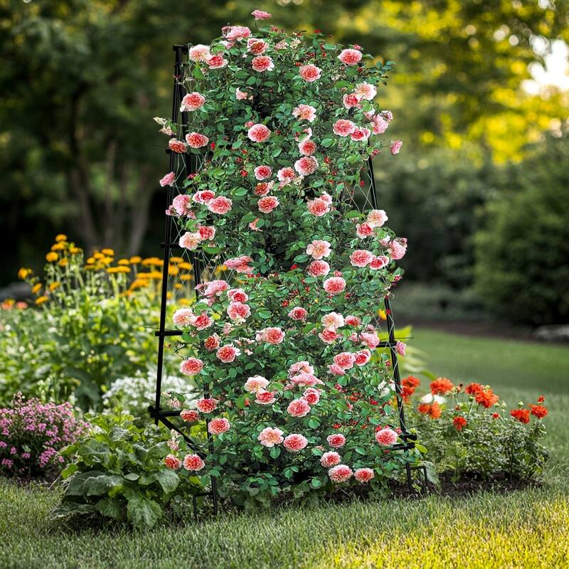 Vegetable Fruit Flower Trellis for Raised Bed Frame Garden Arch Metal Plant Support for Climbing Plants Cucumber Outdoor