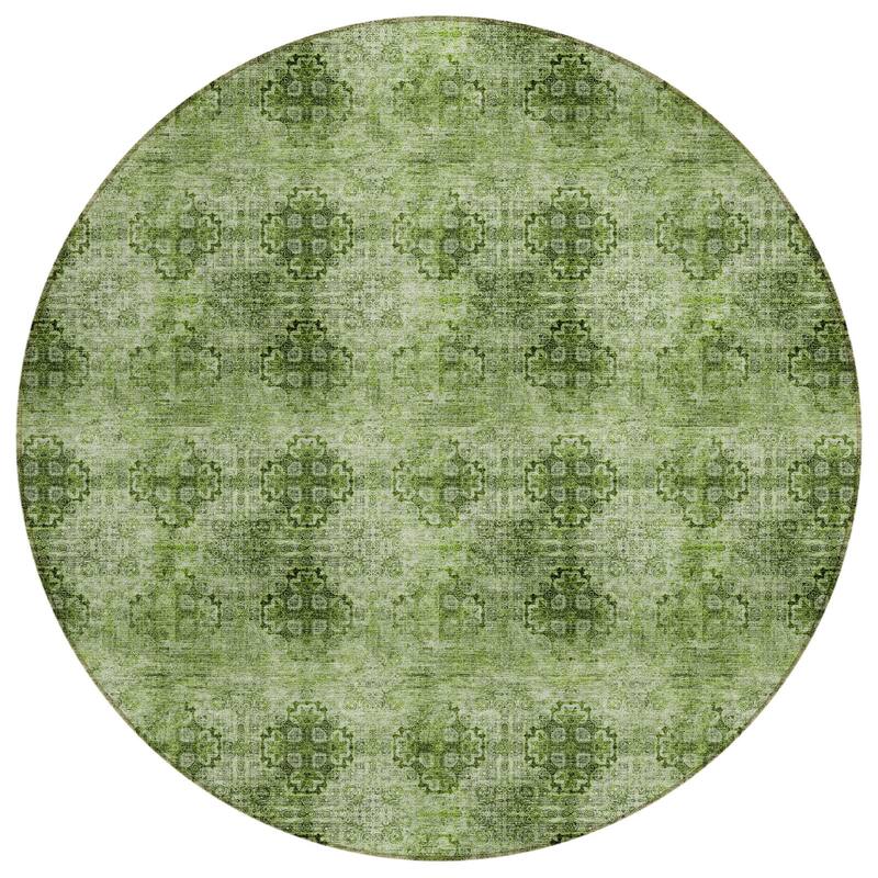 Almoro Graceful Floral Weather Resistant Timeless Fusion Runner Outdoor Rug