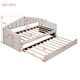 preview thumbnail 9 of 35, Elegant design,Twin size Upholstered Daybed with Trundle ,Velvet Sofabed with USB Charging Ports,No Box-spring Needed