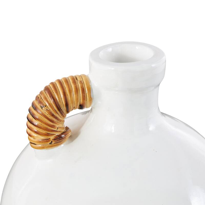 Blue Metal Ombre Decorative Vase with Brown Accents