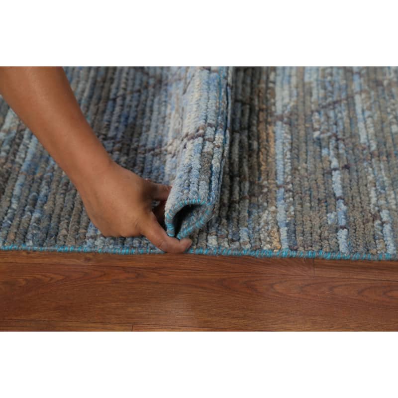 Trellis Moroccan Oriental Runner Rug Handmade Wool Carpet - 3'0"x 12'4"