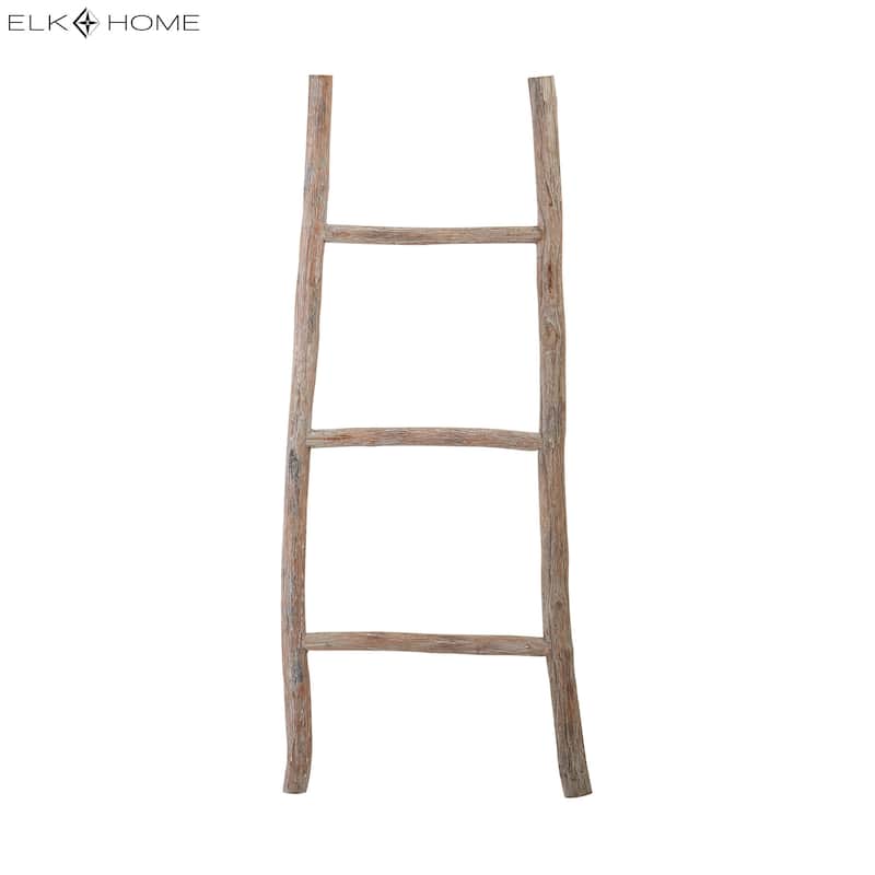 Elk Home Lydia Bleached Wood 17 Inch Wide Wood Ladder
