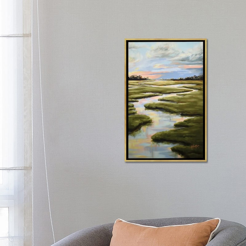 iCanvas "Pastel Marsh II" by April Moffatt Framed Canvas Print
