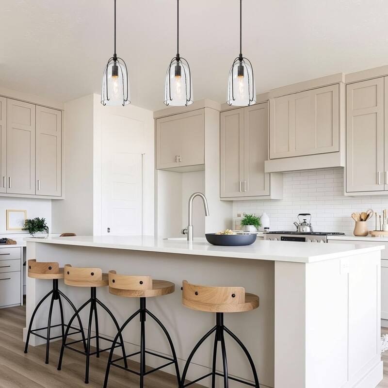 Farmhouse light bulbs black hanging light glass, metal pendant light