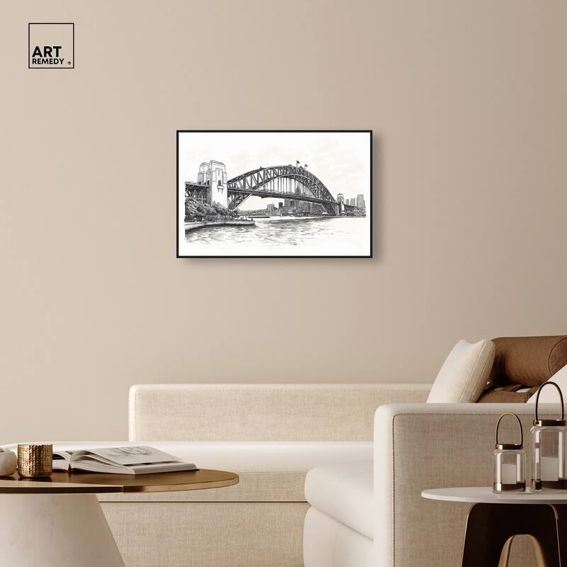 Lines of the Bridge Canvas by Art Remedy