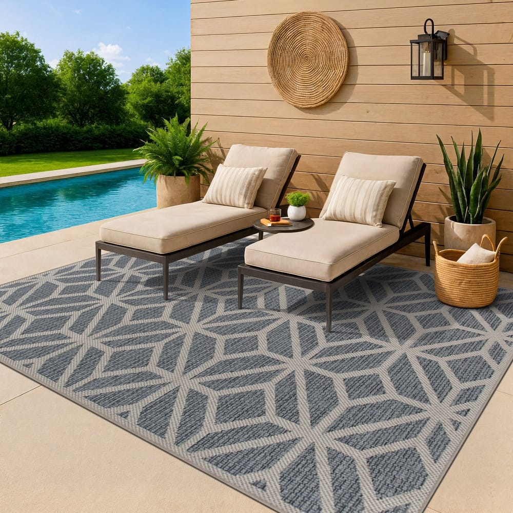 World Rug Gallery Contemporary Floral Indoor/Outdoor Area Rug