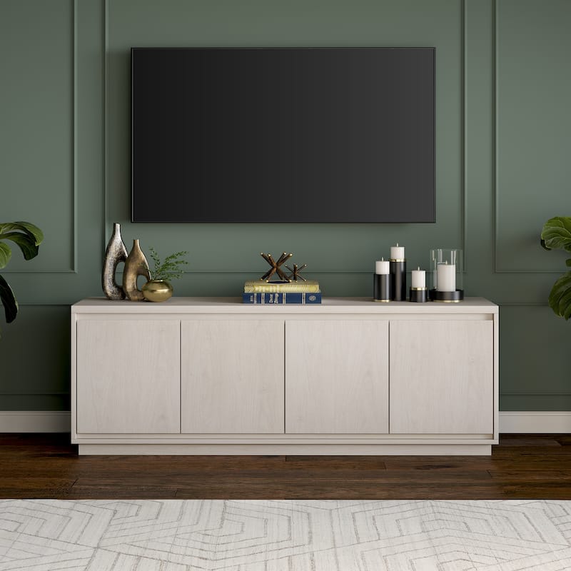 Presque Rectangular TV Stand for TV's up to 75" - Alder White