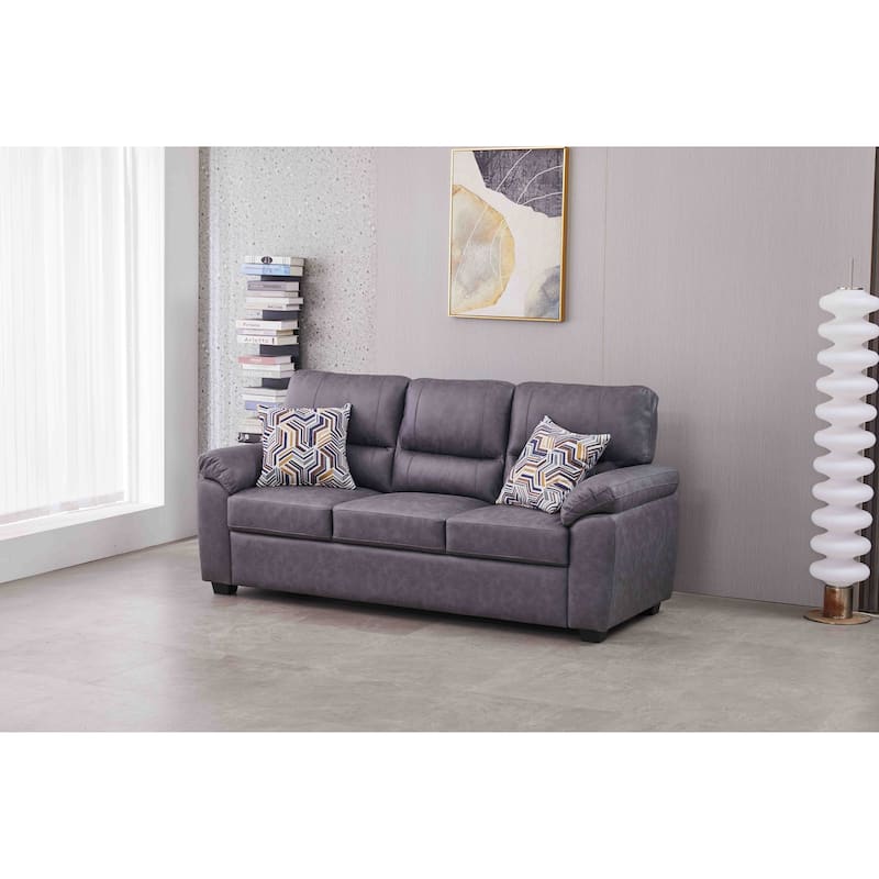 80.5'' Wide Faux Leather Sofa
