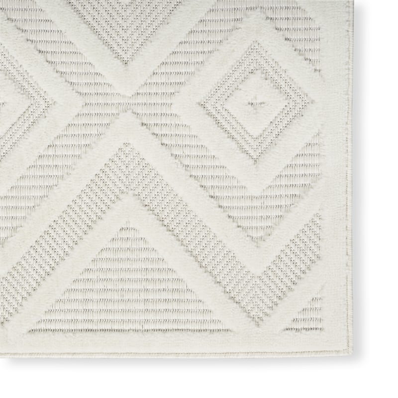 HomeRoots Geometric Modern Runner Outdoor Rug - 12' Runner