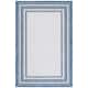 SAFAVIEH Courtyard Vickie Indoor/ Outdoor Waterproof Patio Backyard Rug - 8' Square/10' Square - Ivory/Navy
