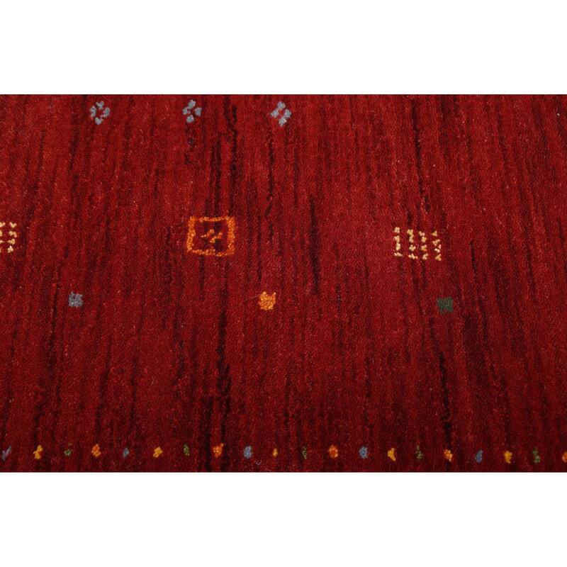 ECARPETGALLERY Hand Loomed Kashkuli Gabbeh Red Wool Rug - 8'1 x 11'4