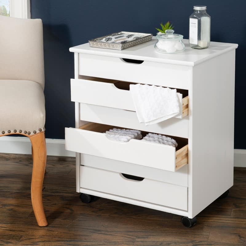 Bridgton 6-drawer Wide Rolling Storage Chest Cart