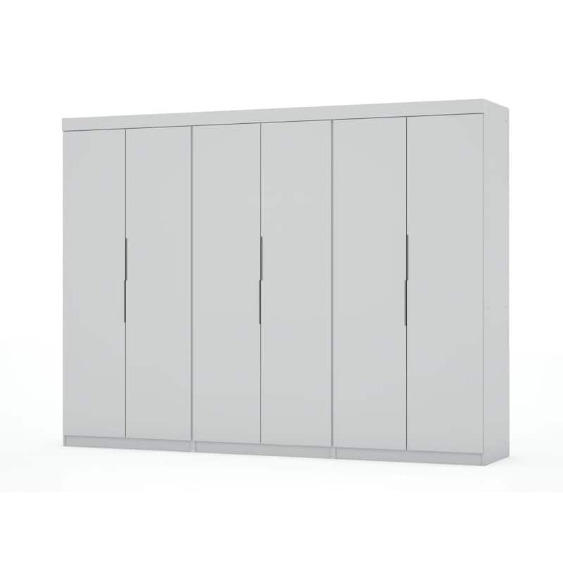 Mulberry 2.0 Modern 3 Sectional 6 Drawer Wardrobe Closet Set of 3