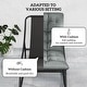 preview thumbnail 5 of 6, Outsunny Outdoor Rocking Chairs Set of 2 with Thick Cushions, Patio Rocking Chairs with Mesh Deep Sea - Gray