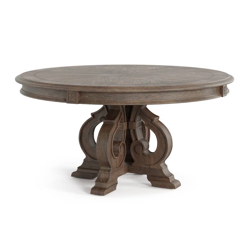 The Gray Barn Cornerways Rustic Brown 60-inch Wood Round Dining Table