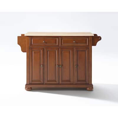 Full Size Kitchen Island with Wood Top & Storage - Portable Kitchen Cart - Modern Kitchen Furniture