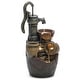 preview thumbnail 5 of 9, Farmhouse Pump and Pots Resin Outdoor Fountain with LED Lights