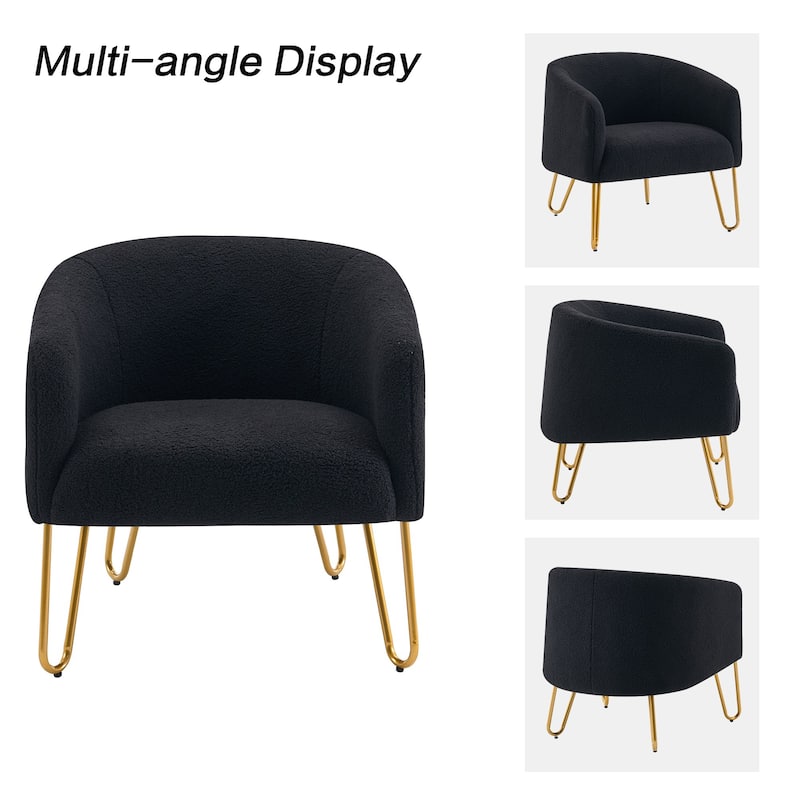 Modern Lite Luxury Gold Legged Accent Chair Versatile Pick for Living Room Bedroom​