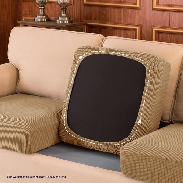 Thibault PU Leather Stretch Sofa Cushion Cover - X-Large / Orange Leather