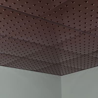 FASÄDE Dome Decorative Vinyl 2ft x 2ft Lay in Ceiling Panel in Oil Rubbed Bronze (5 Pack)