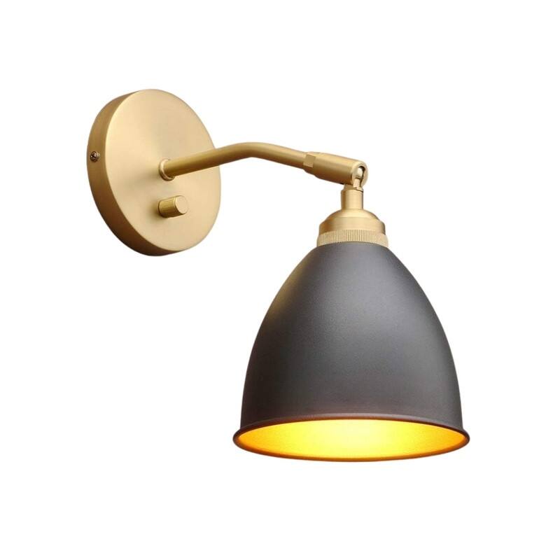 1 Light wall sconce antique-black light bulb metal wall light