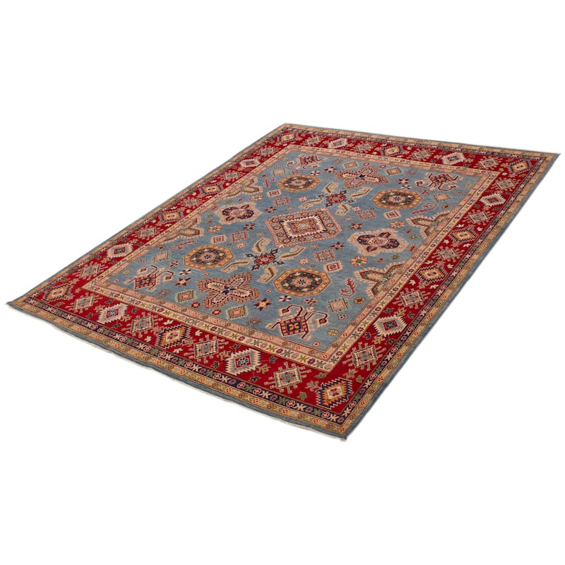 ECARPETGALLERY Hand-knotted Uzbek Ghazni Denim Blue Wool Rug - 8'1 x 9'9