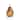 Decorative Amber Glass Pear Sculpture