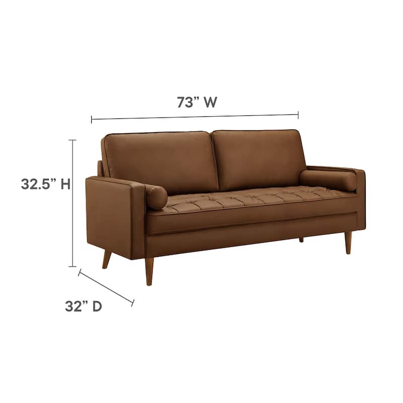 Valour Upholstered Faux Leather Sofa